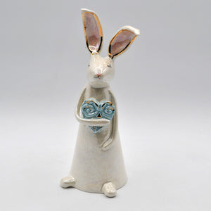 Bunny with Blue Heart #02