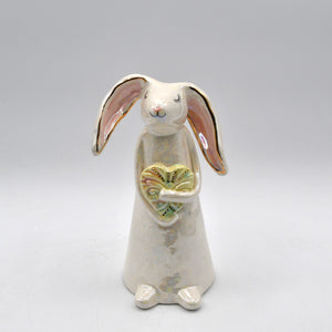 Bunny with Yellow Pastel Heart  #04