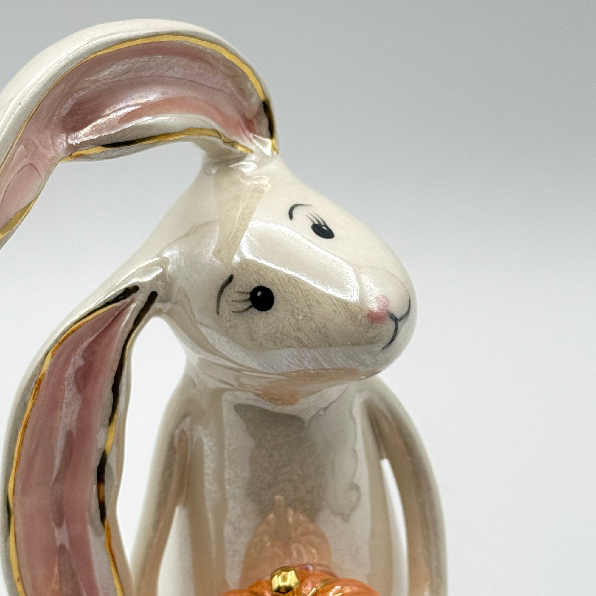 Hand-Sculpted Bunny with Pumpkin — Fall Limited Edition #36