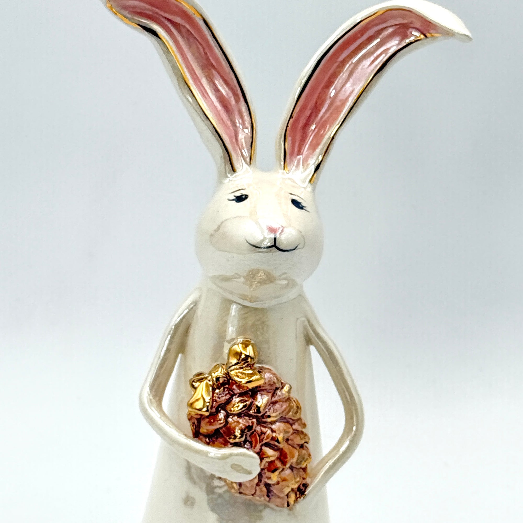 Hand-Sculpted Bunny with Pinecone — Fall Limited Edition #32