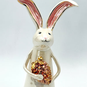 Hand-Sculpted Bunny with Pinecone — Fall Limited Edition #32