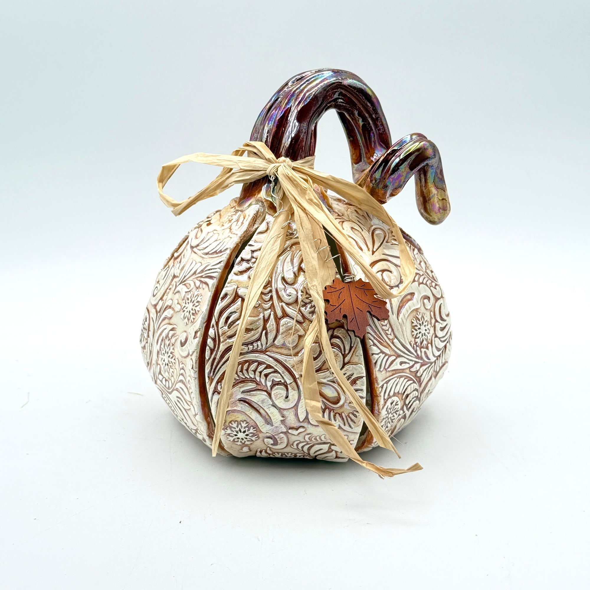 “Autumn Harvest” Scrollwork Pumpkin