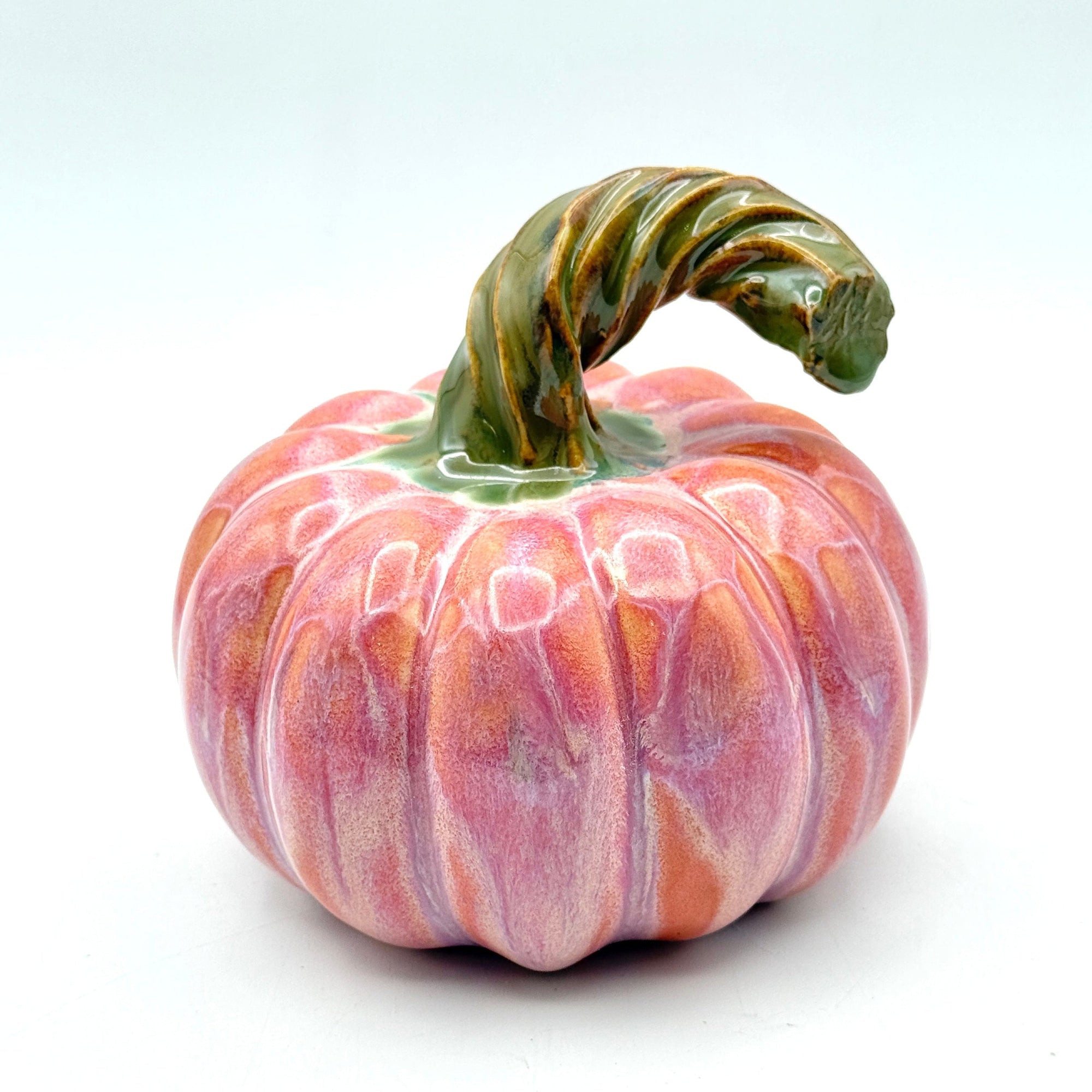 “Sunset Bloom” Stoneware Pumpkin