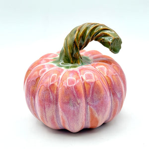 “Sunset Bloom” Stoneware Pumpkin