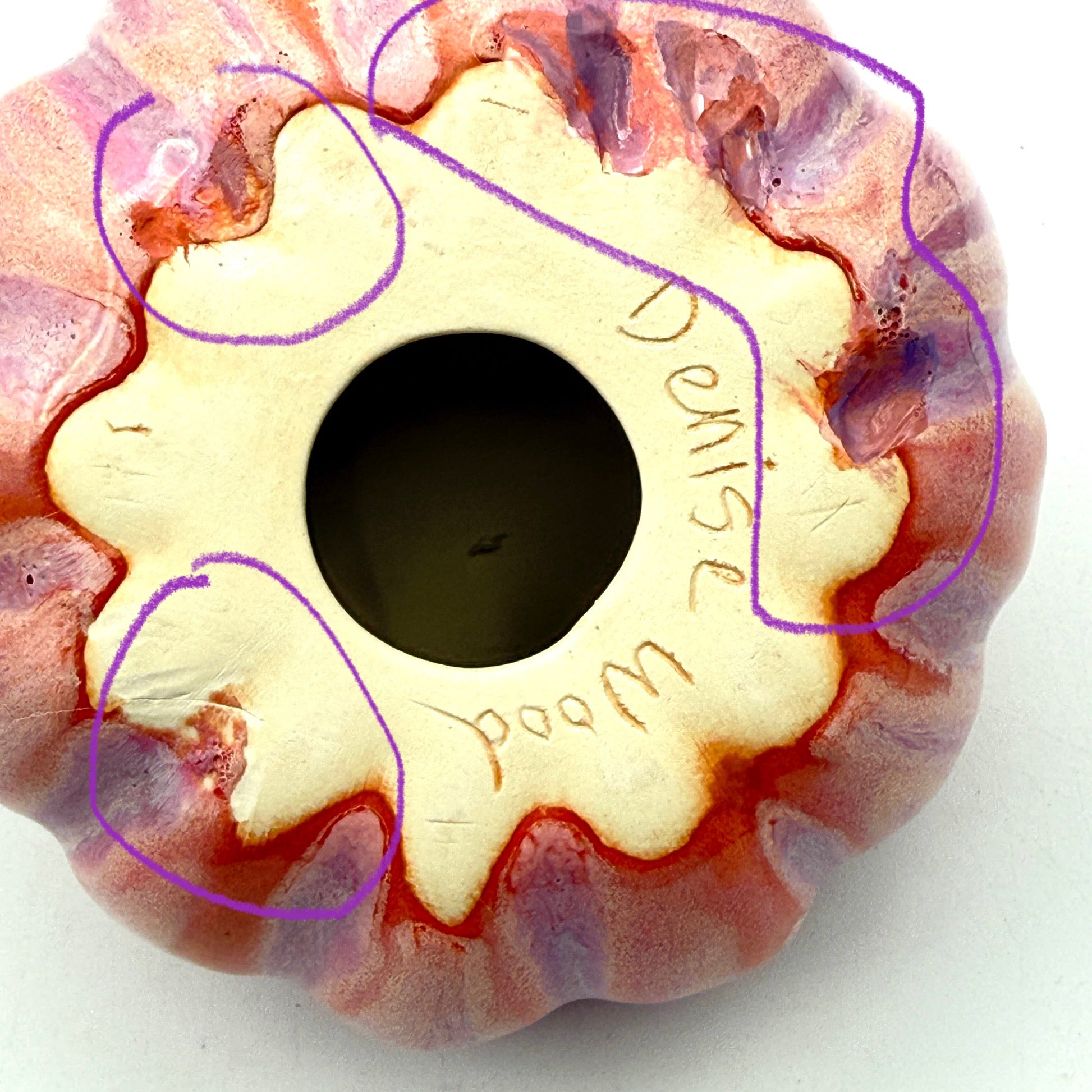 “Sunset Bloom” Stoneware Pumpkin