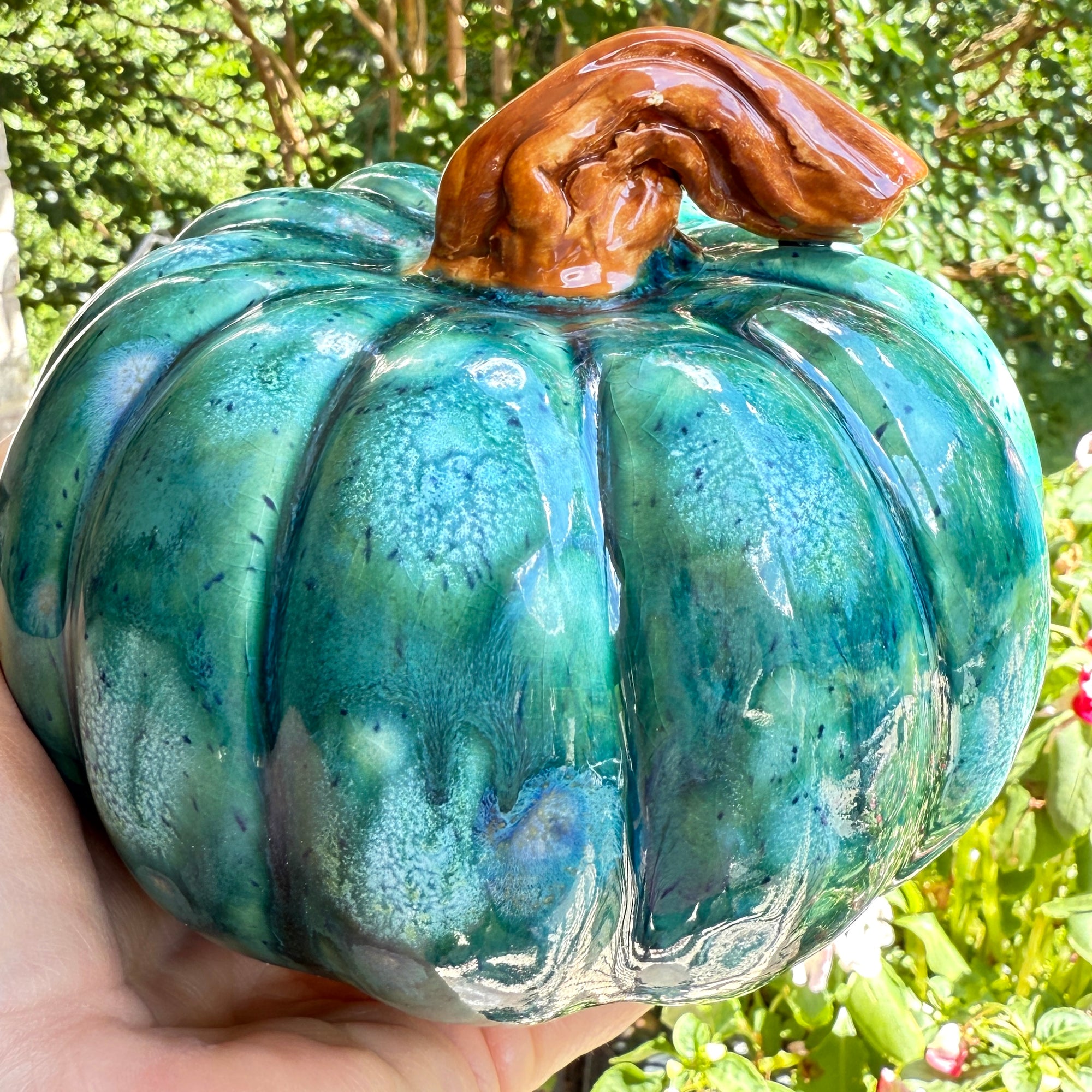 “Twilight Grove” Ceramic Pumpkin