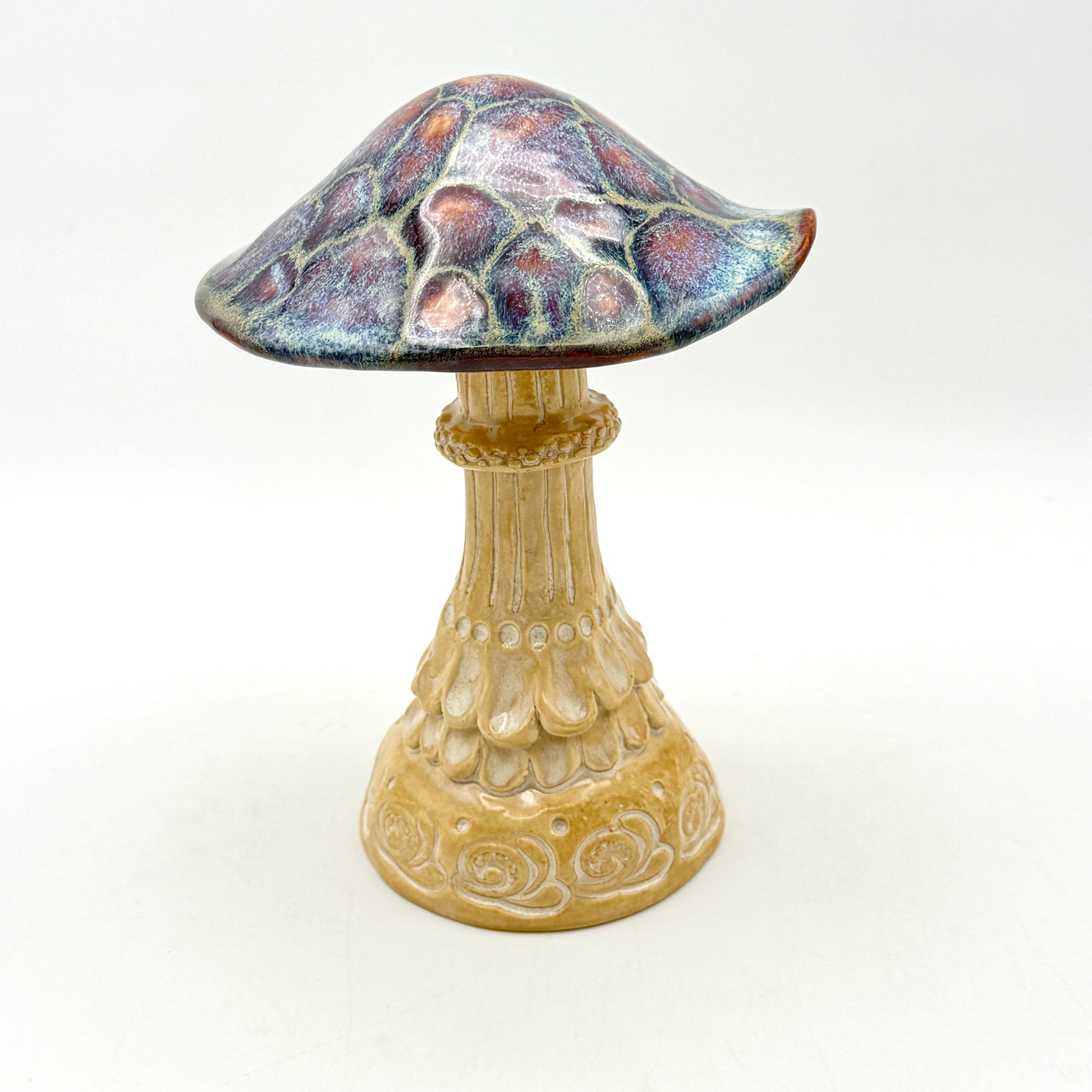 Enchanted Forest Ceramic Mushroom Sculpture
