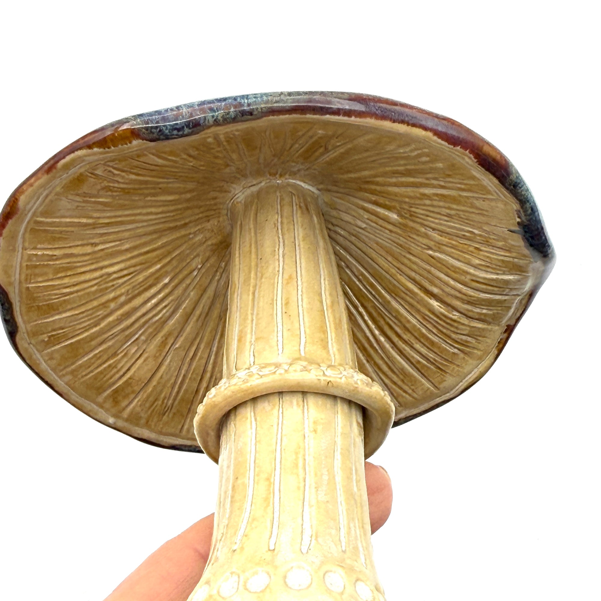 Enchanted Forest Ceramic Mushroom Sculpture