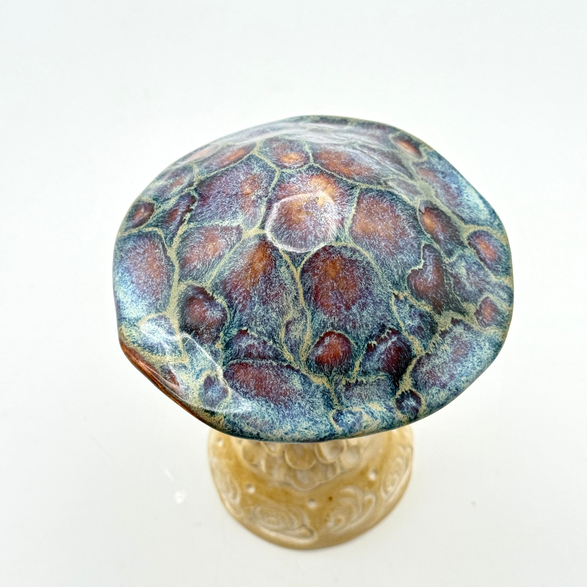 Enchanted Forest Ceramic Mushroom Sculpture