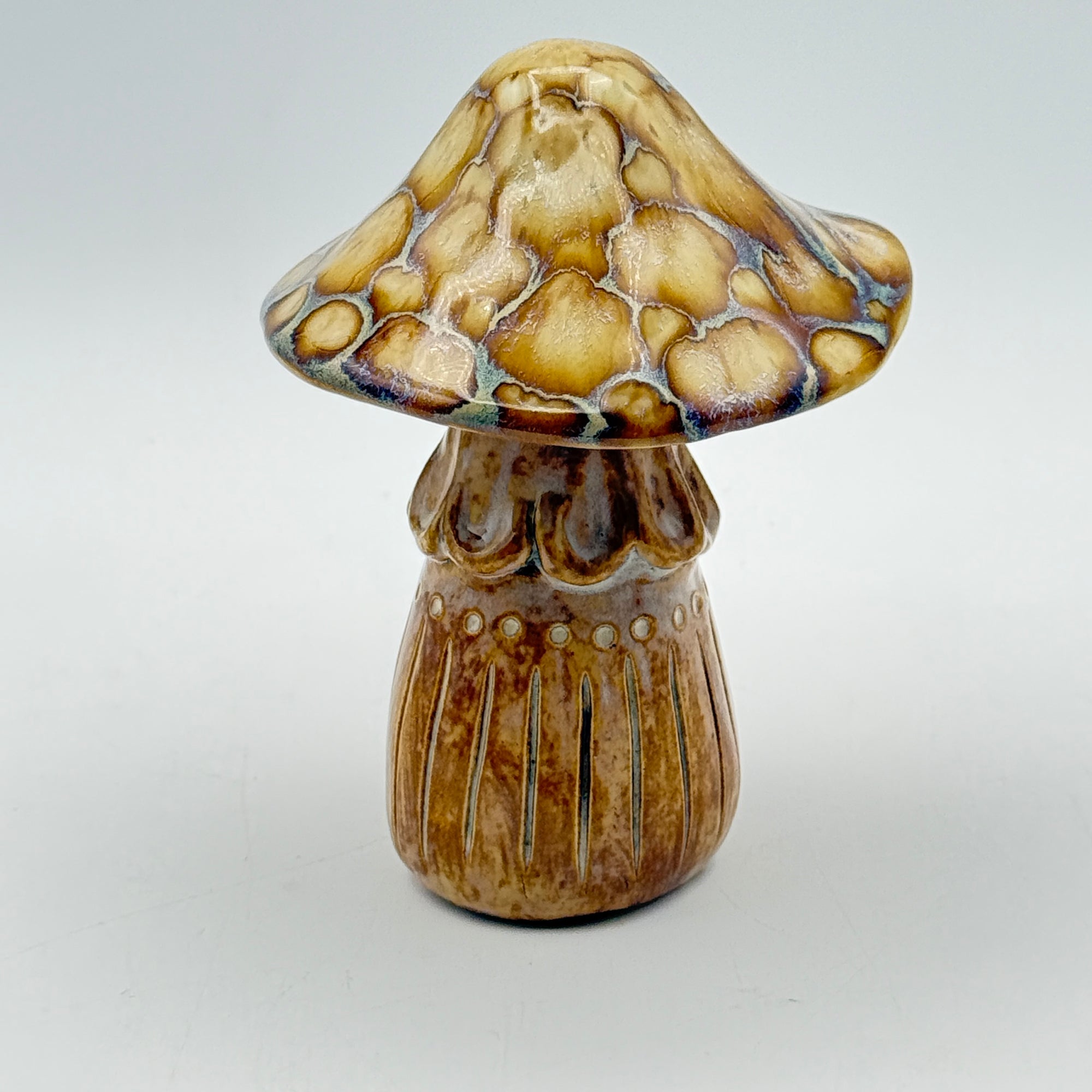 Autumn Cap – Stoneware Mushroom Sculpture