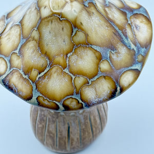 Autumn Cap – Stoneware Mushroom Sculpture