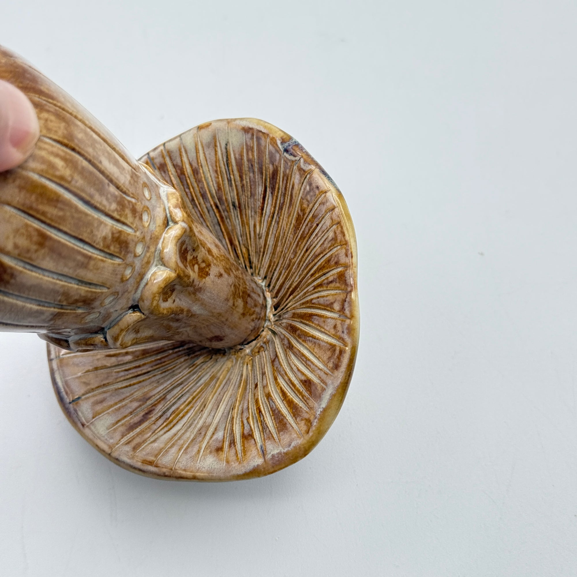 Autumn Cap – Stoneware Mushroom Sculpture