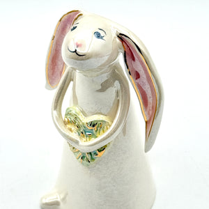 Hand-Sculpted Bunny with Yellow Heart — Fall Limited Edition #39