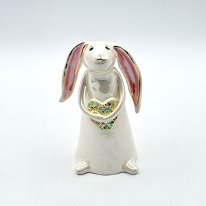 Hand-Sculpted Bunny with Yellow Heart — Fall Limited Edition #39