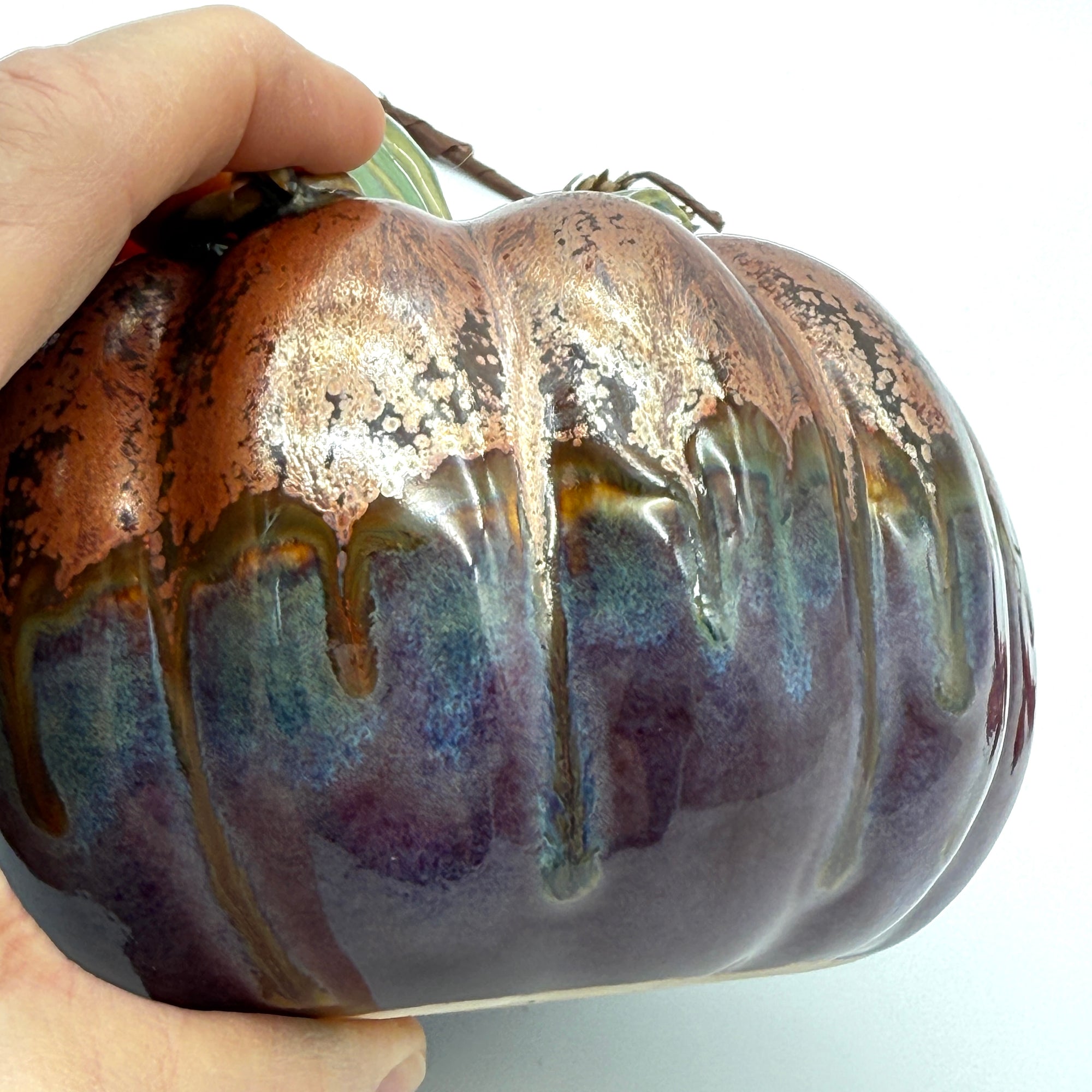 "Plum Grove” Ceramic Pumpkin