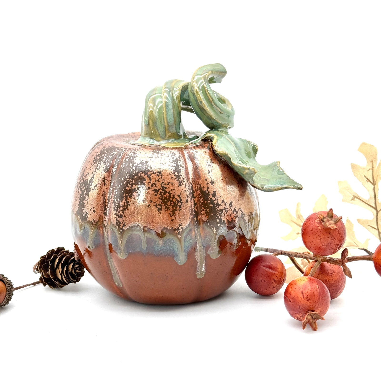 "Copper Creek” Ceramic Pumpkin