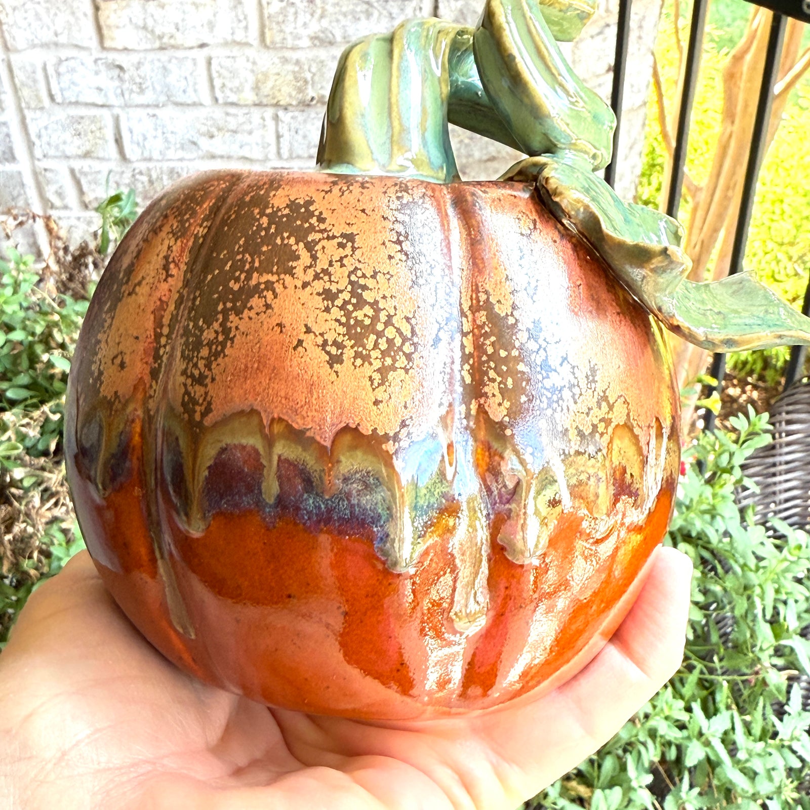 "Copper Creek” Ceramic Pumpkin
