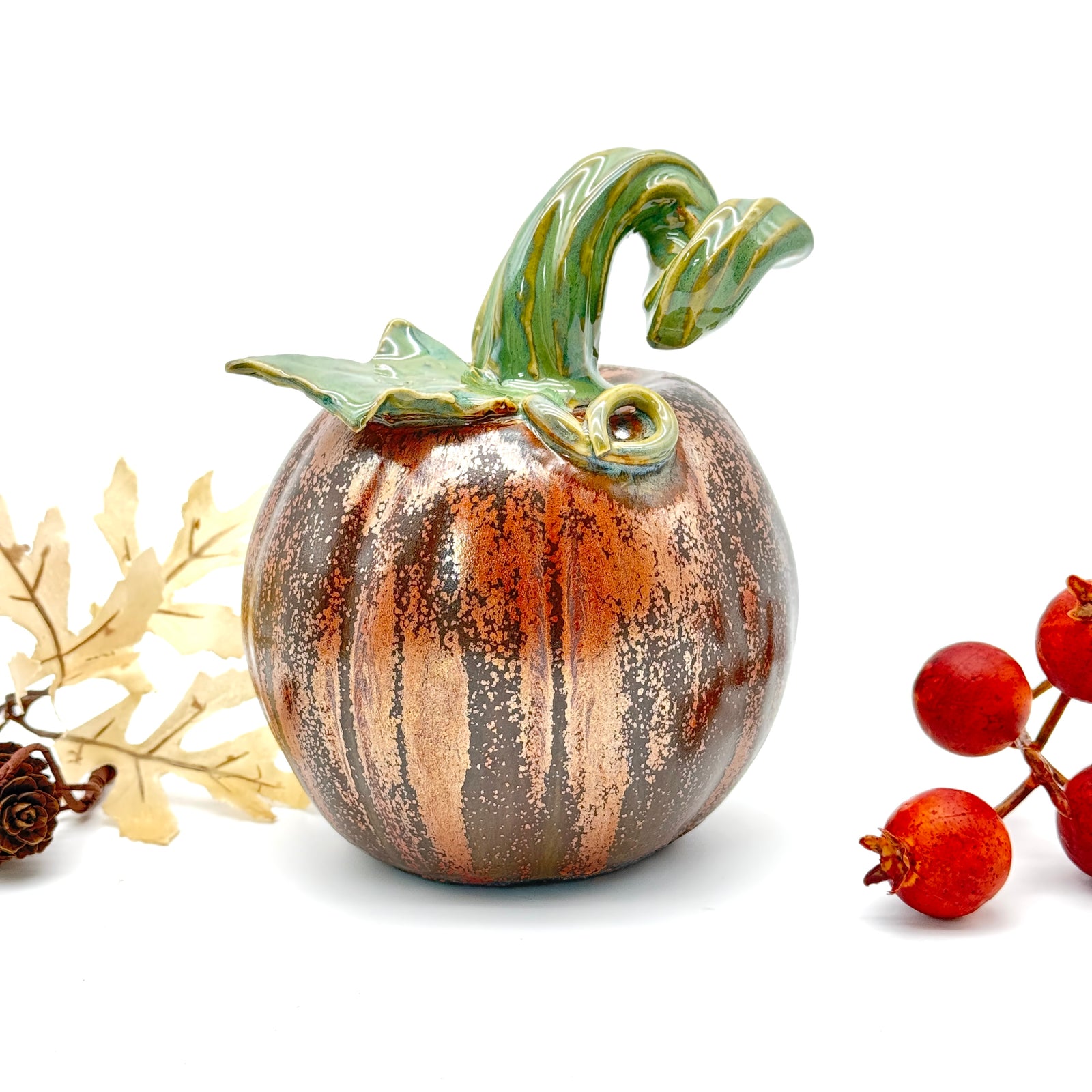 "Copper Ridge" Ceramic Pumpkin