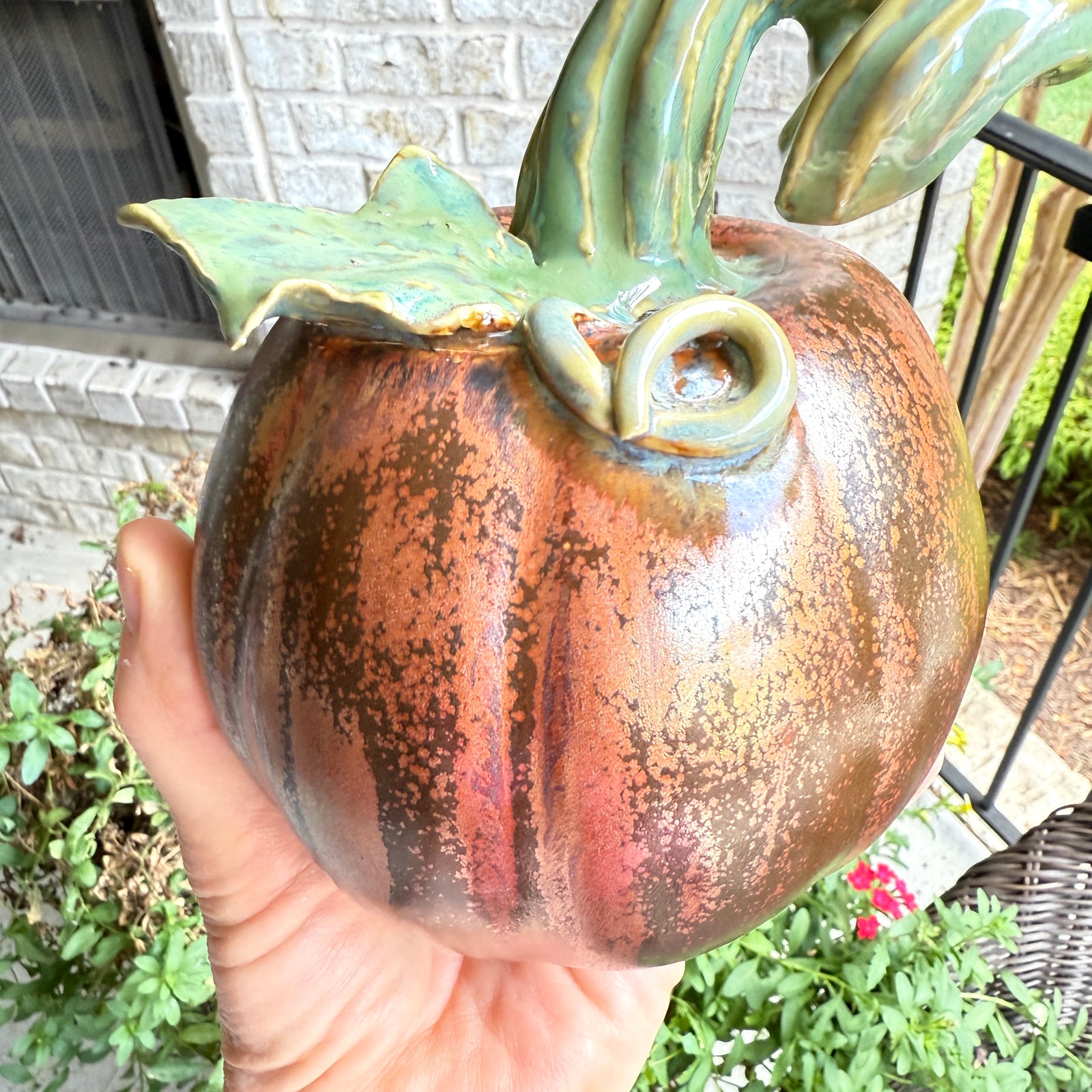 "Copper Ridge" Ceramic Pumpkin
