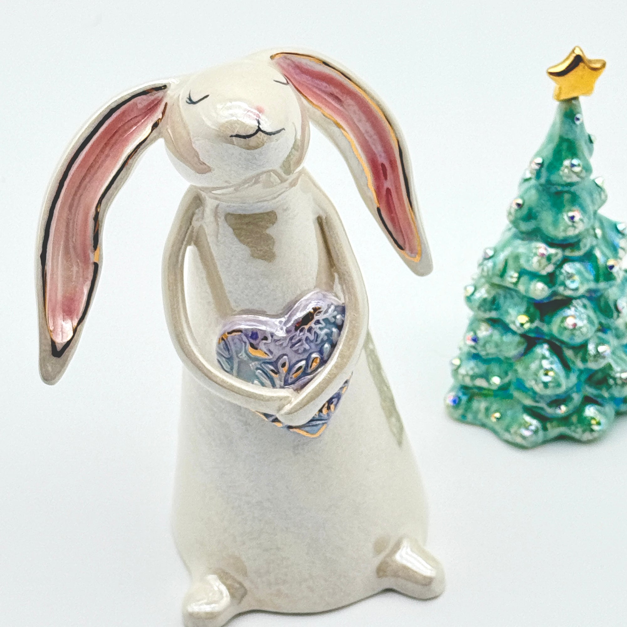 Bunny with Lavendar Heart —#43 Winter Limited Edition