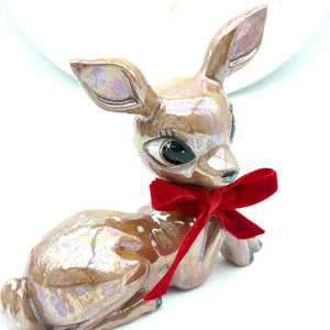 Brown Vintage-Style Deer Figurine