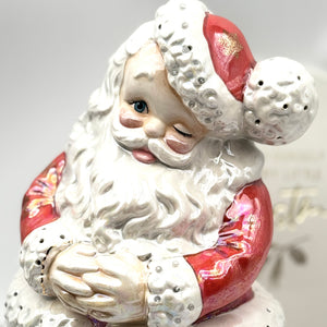🎄 Hand-Cast Atlantic Winking Santa (14-inch)
