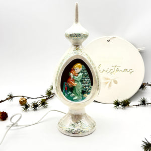 14” Vintage-Inspired Ceramic Christmas Light-Up