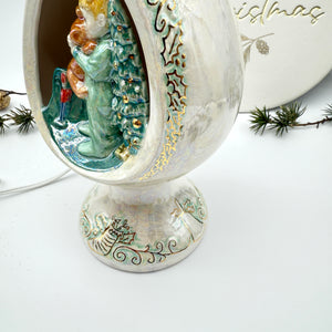 14” Vintage-Inspired Ceramic Christmas Light-Up