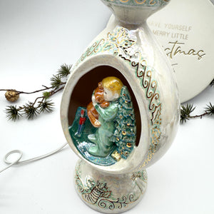 14” Vintage-Inspired Ceramic Christmas Light-Up