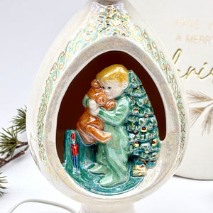 14” Vintage-Inspired Ceramic Christmas Light-Up