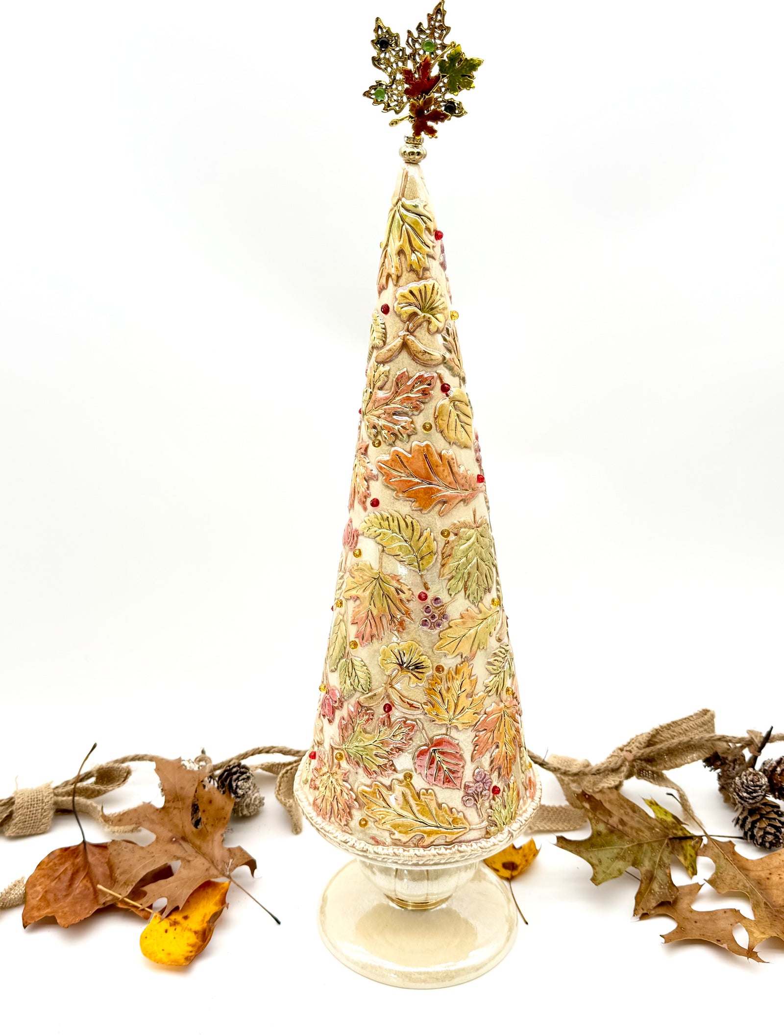 Golden Autumn” Hand-Built Fall Leaf Tree