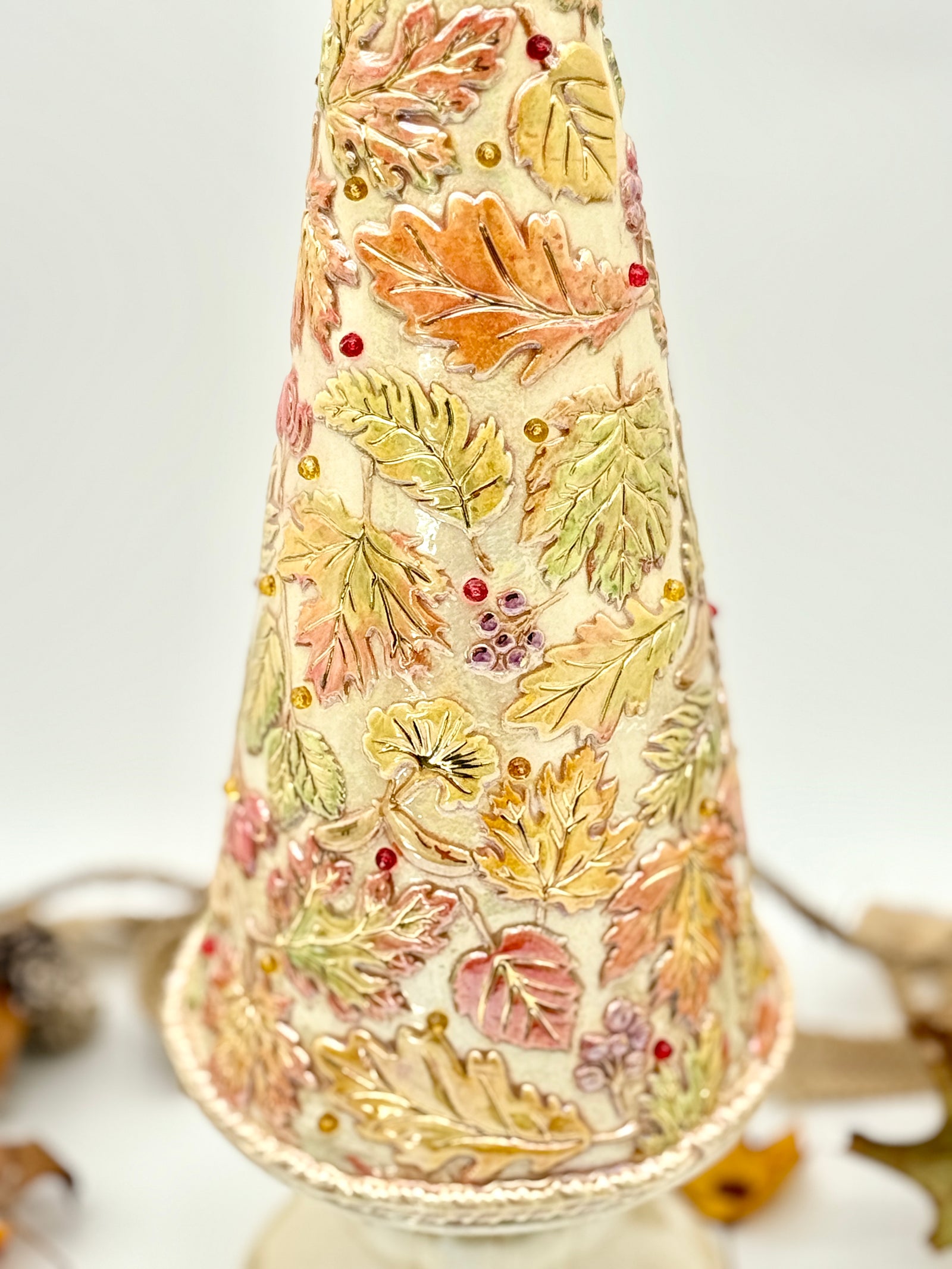 Golden Autumn” Hand-Built Fall Leaf Tree