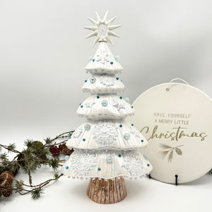 17 inch Snowy Snowflake Tree