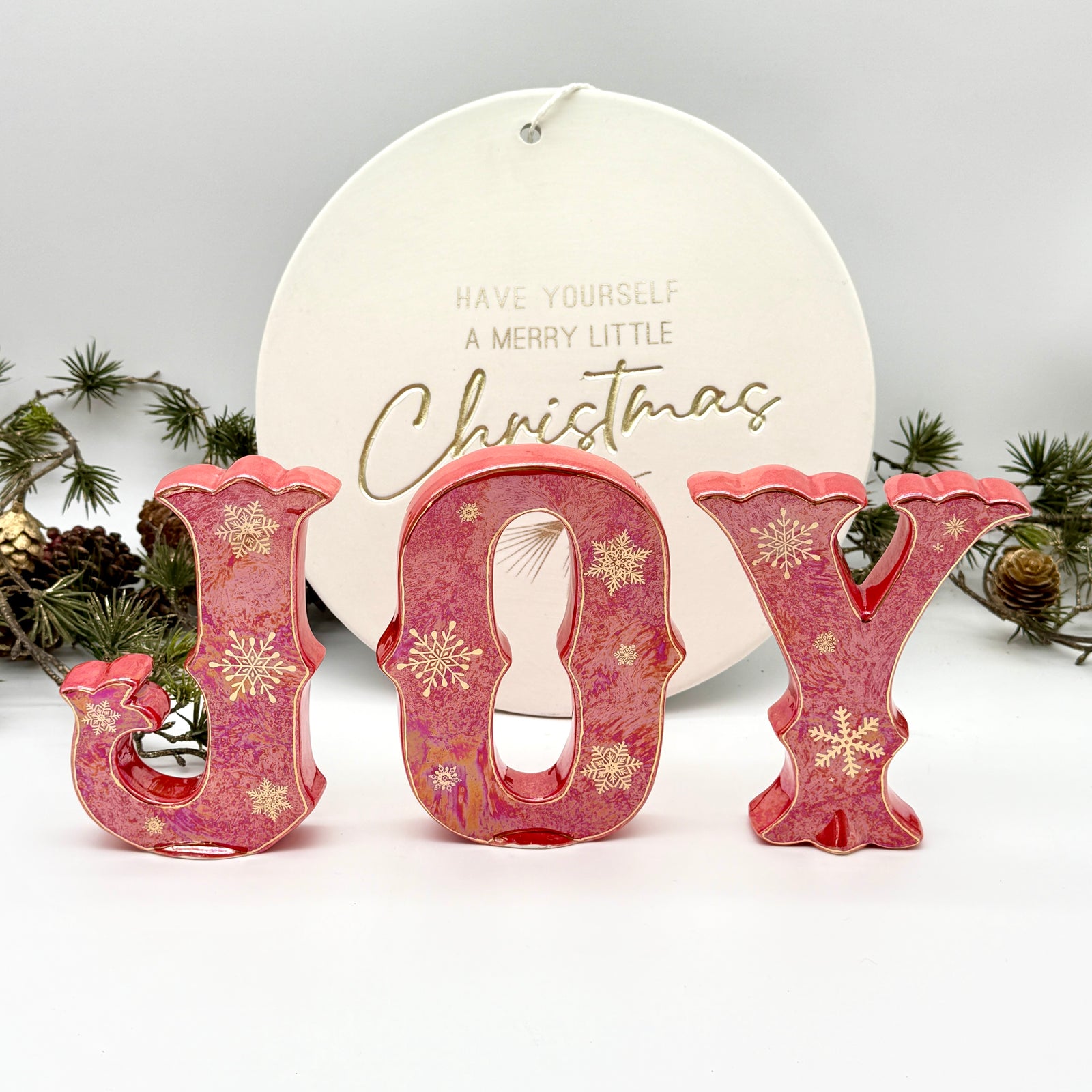 ‘JOY’ – A Sparkle of Christmas in Ruby and Gold