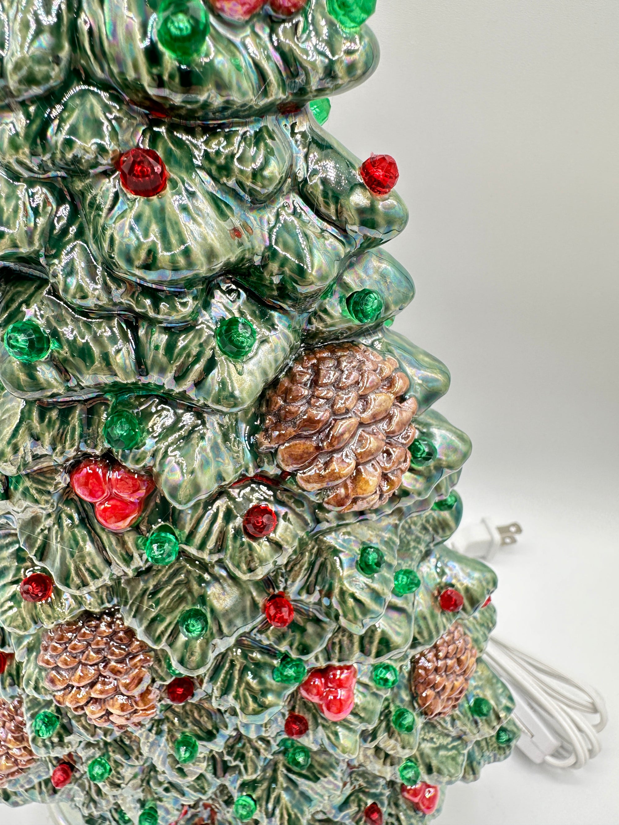 Pinecone Mantel Tree with Berries