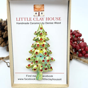 Christmas Ceramic Brooch