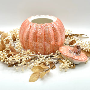 Only 2 Available - Ceramic Pumpkin Container – Autumn Spice