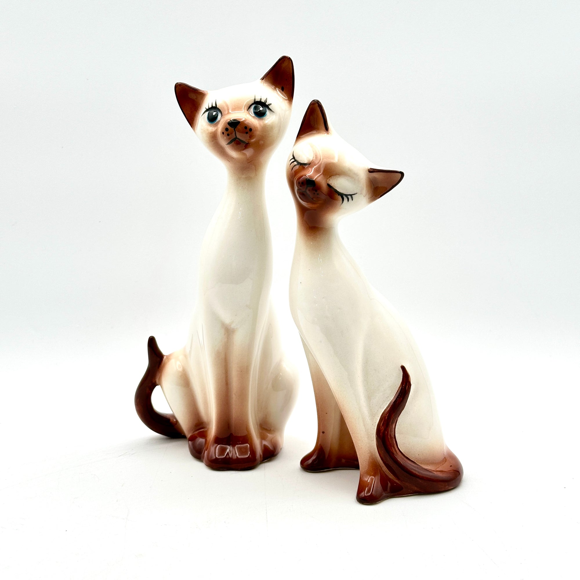 Vintage-Inspired Siamese Cat Pair