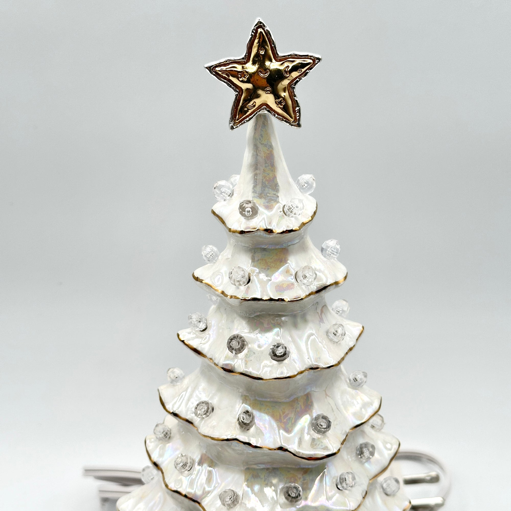 Gold-Kissed Pearl White Tree