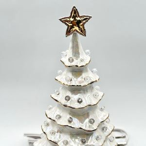Gold-Kissed Pearl White Tree