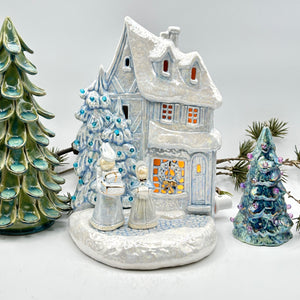 Enchanting Winter Village Scene