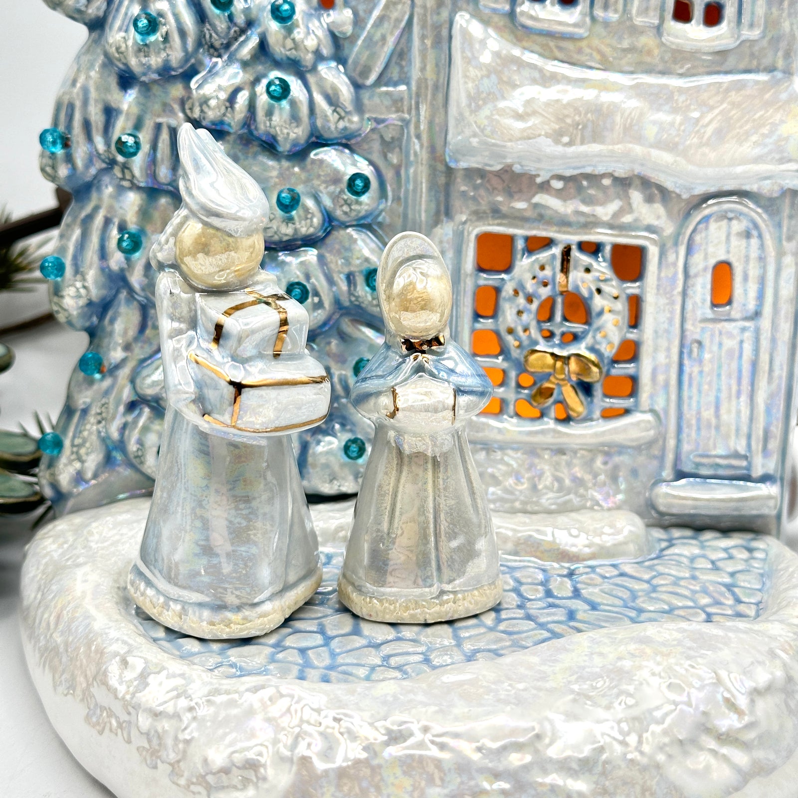 Enchanting Winter Village Scene