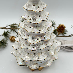 Gold-Kissed Pearl White Tree