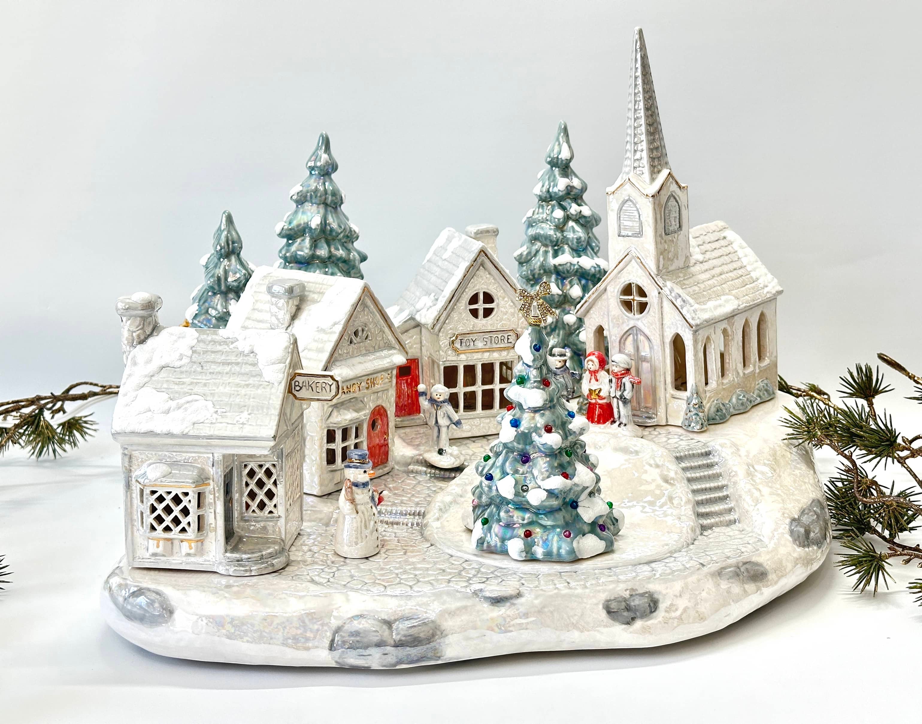 Christmas Village - Little Clay House, Ceramics by Denise Wood
