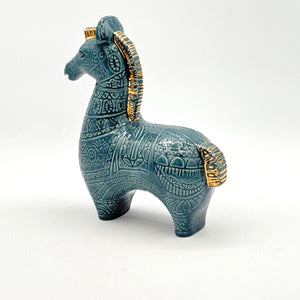 Slate Blue Mid-Century Bitossi Style Horse