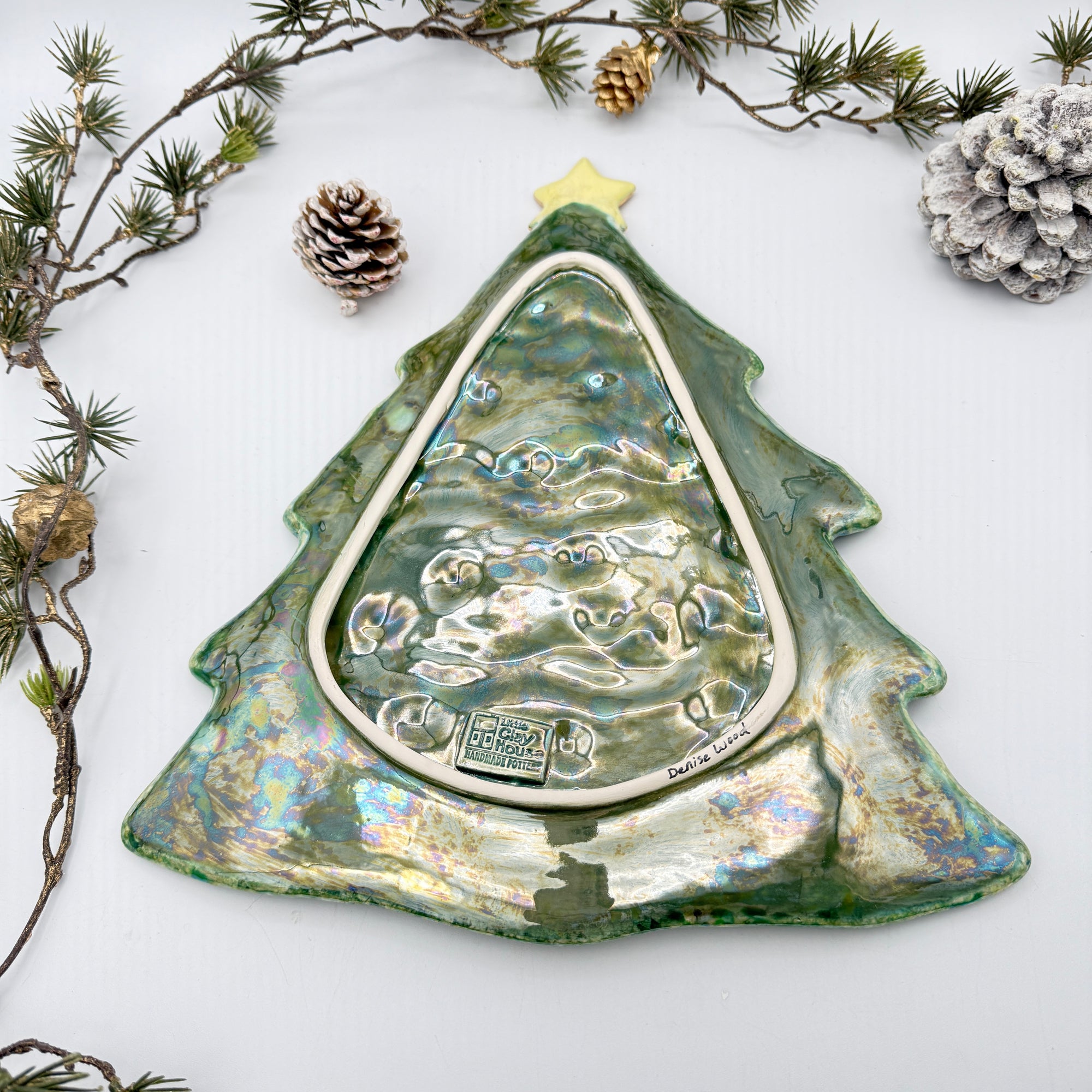Ceramic Christmas Tree Plate – Wall Decor or Holiday Treat Server