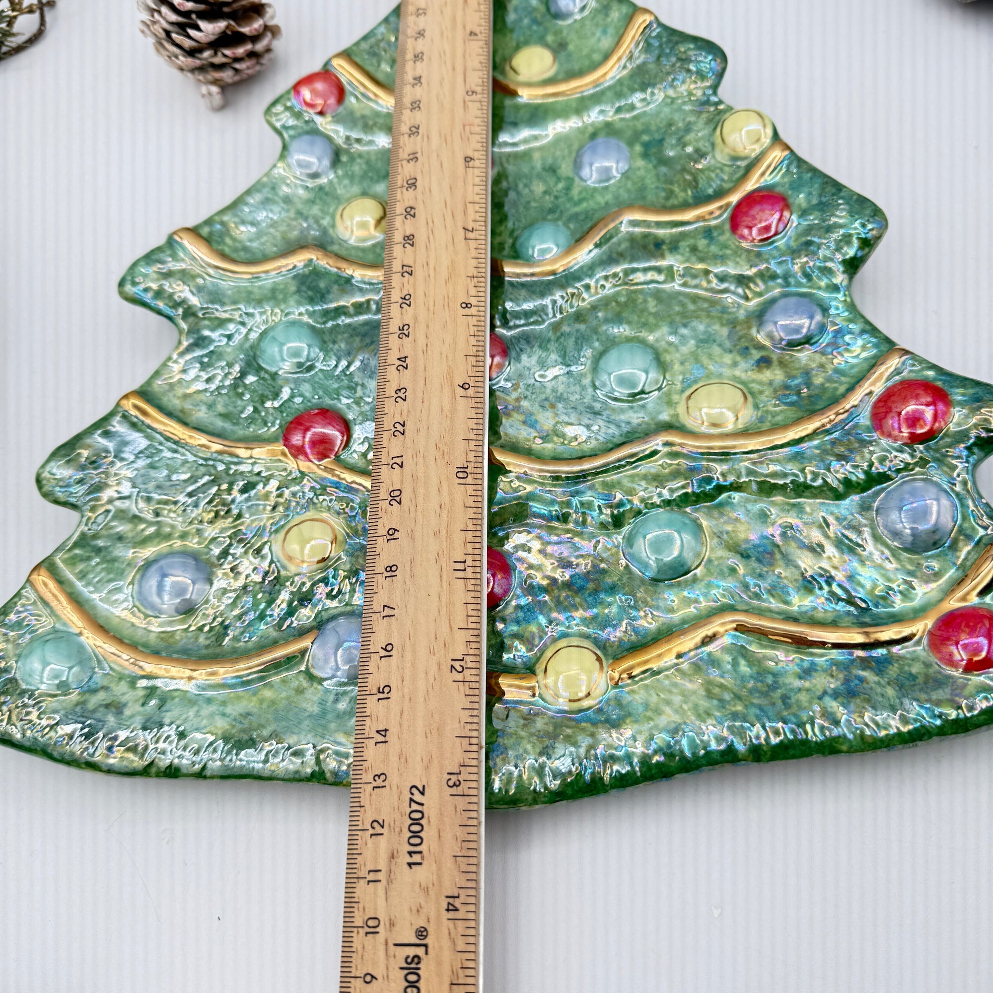 Ceramic Christmas Tree Plate – Wall Decor or Holiday Treat Server