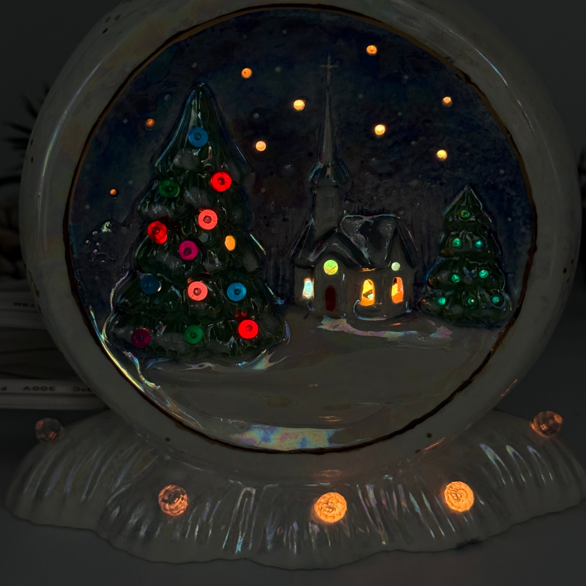 Illuminated Winter Village Ornament