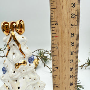 Pearl & Gold Ceramic Tree Luminary