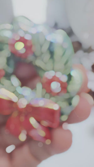 Vintage Style Ceramic Brooch Wreath